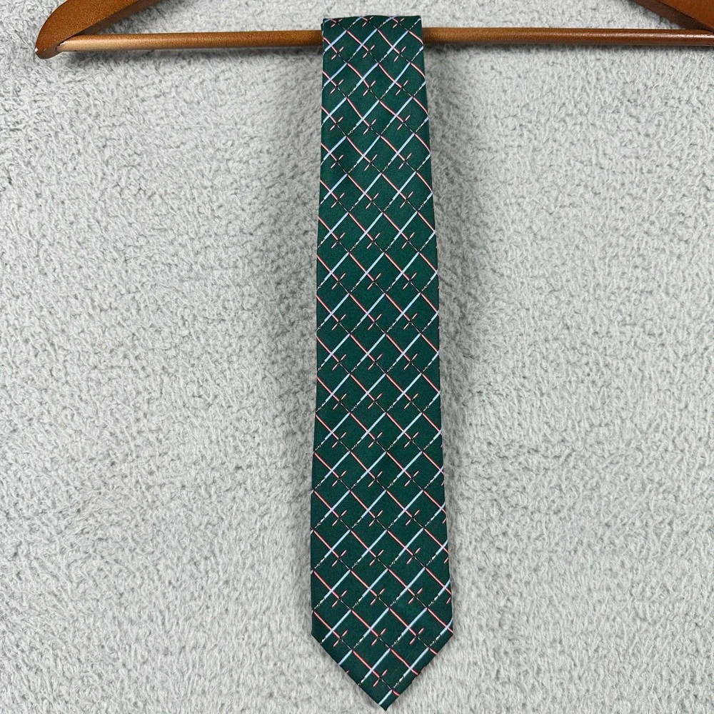 Star Wars Lightsaber‎ Necktie Mens OS Green Red Blue Geometric Grid Jedi Sith